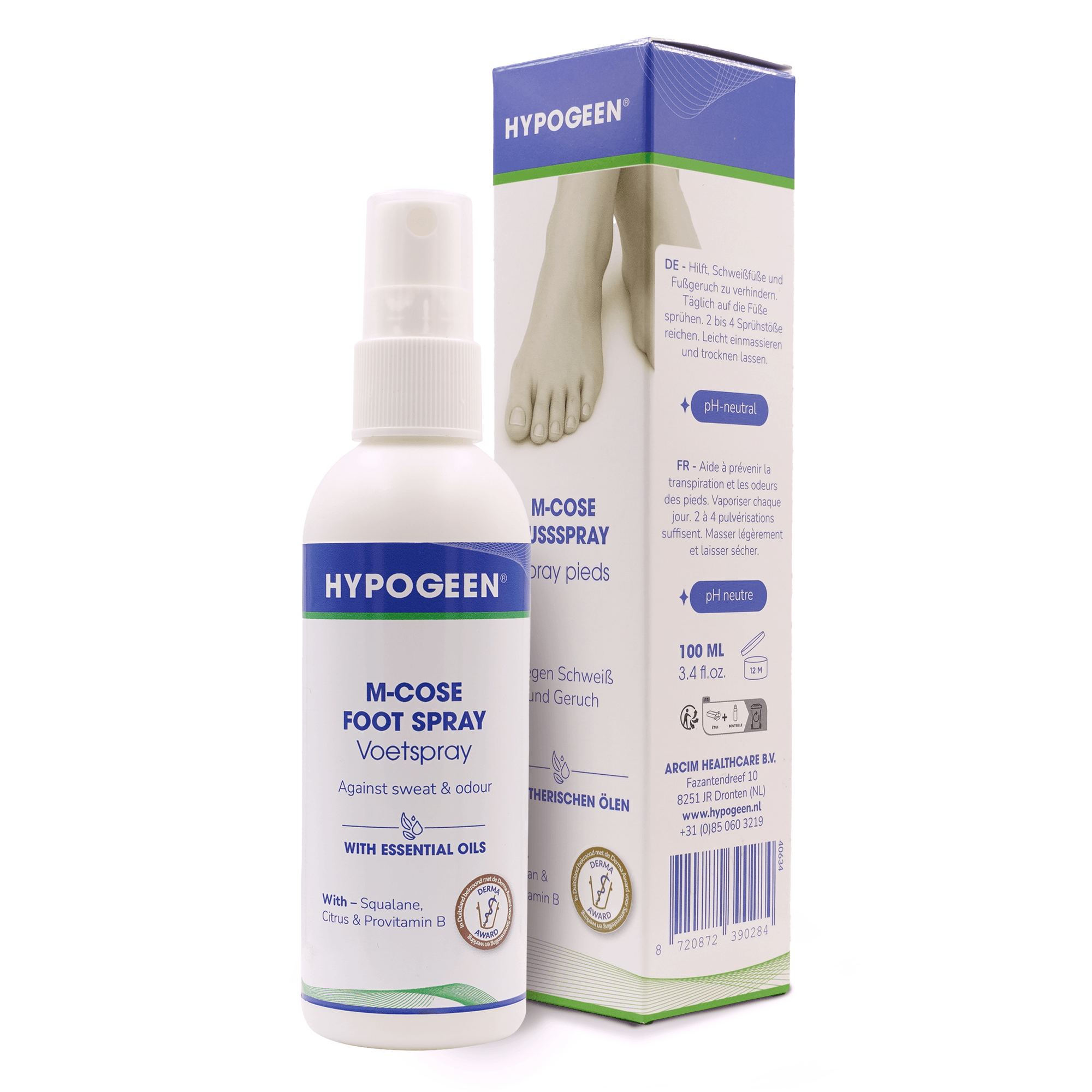 Voetspray - Pakket Hypogeen M-cose voetspray - 100ml - Afbeelding 1